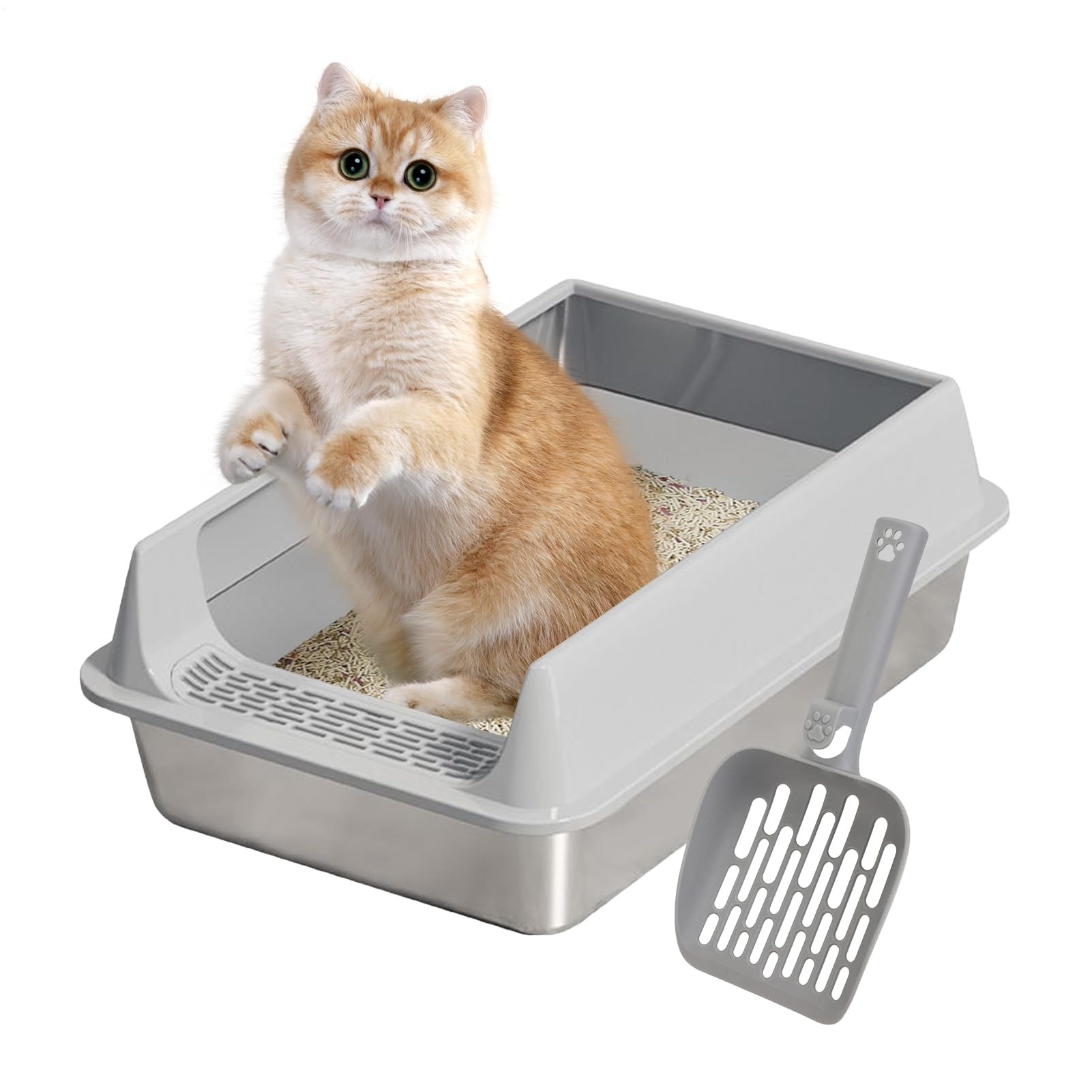 Lettiere Gatti felini anti-perdite di urina piccoli e grandi facili da | Lettiera Grande Antischizzo di con Forniture per Balcone Terrazzo Giardino