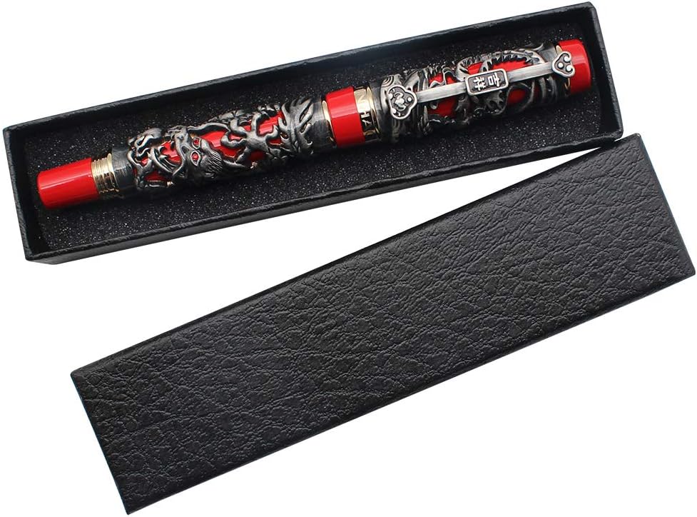 3D Jinhao Dragon Fountain Pen Fine Nib Phoenix pattern Signature Calligraphy Business Pens