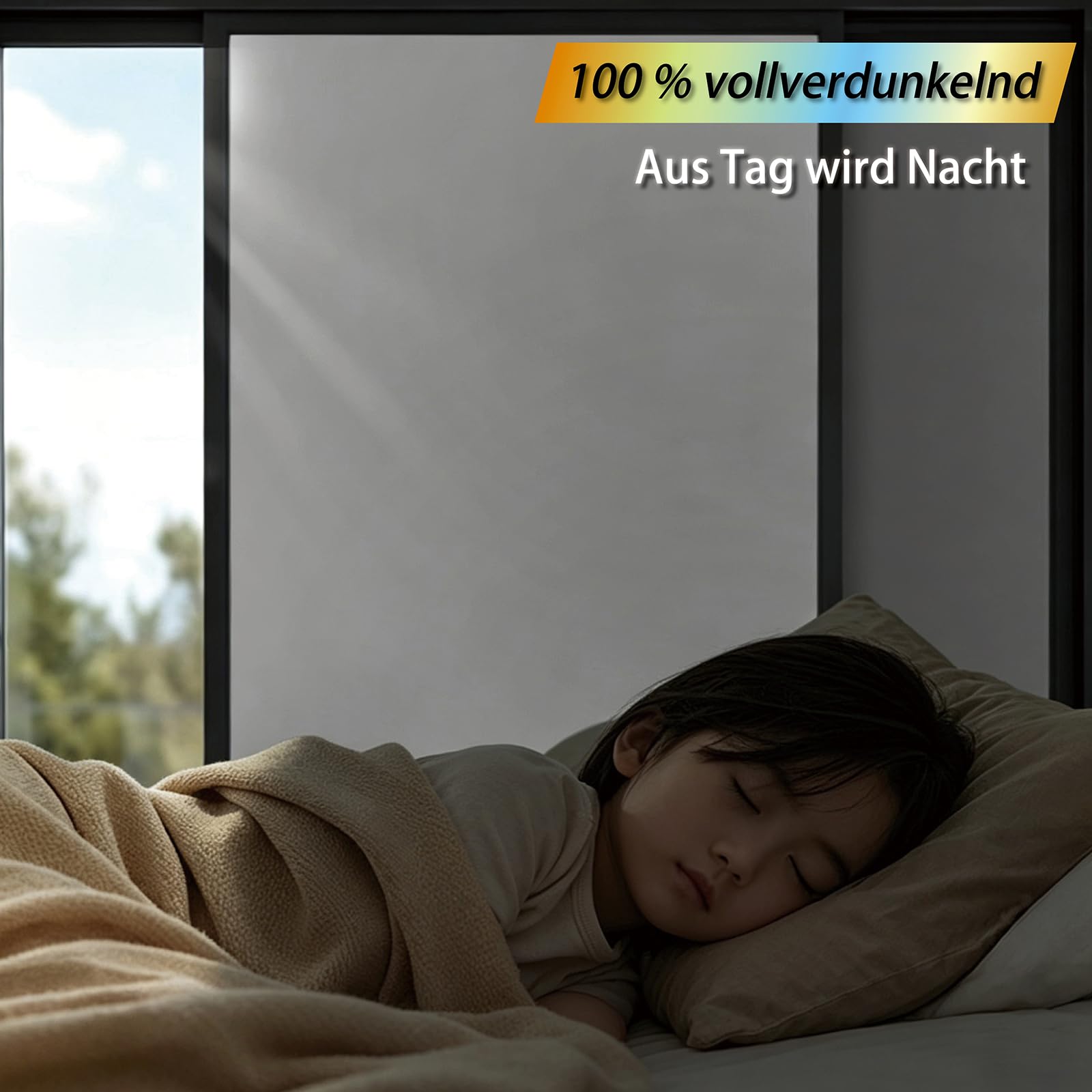 Vollverdunkelnde Folie, Statisch Haftend Ohne Kleber, UV-Schutz, Wärmeisolierung & Lichtblockierung, Doppelseitig Weiß, Passend für Lager, Serverraum, Labor u.a., 60CMx4M
