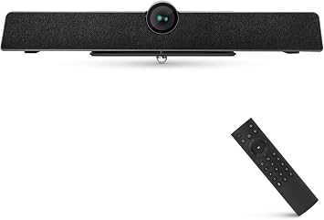 SQUATZ Video Conference Room Camera All-in-One System، Ultra HD 4K، 5X Zoom، Wide-Angle، Echo Cancellation، 8m Voice Pickup - 120 Degree FOV - for Small Conference Rooms، Home Offices, والعمل عن بعد