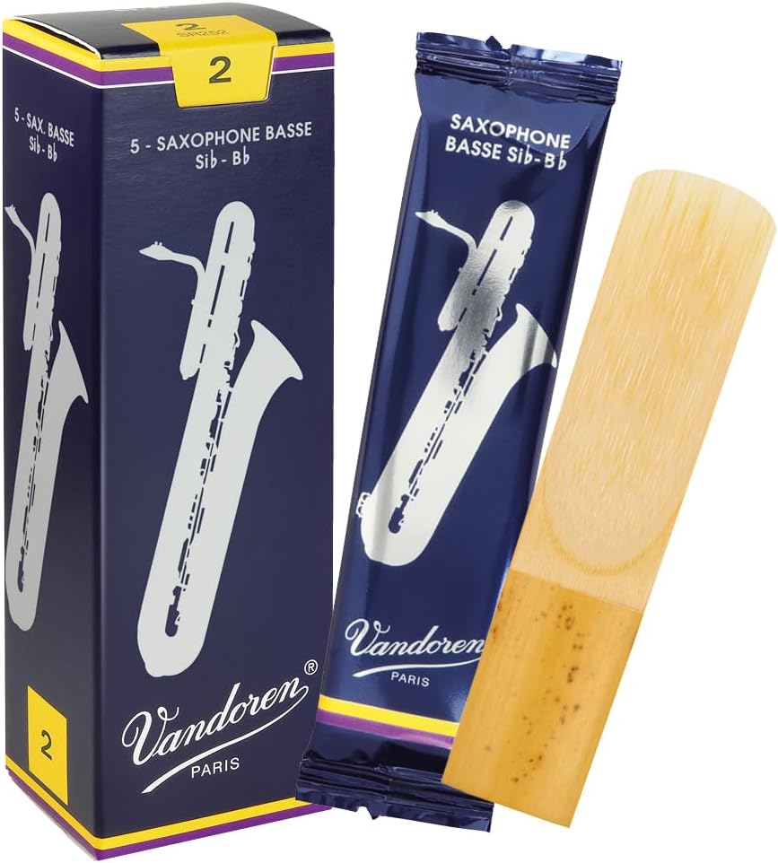 Vandoren SR252 Bass Sax Traditional Reeds Strength 2; Box of 5