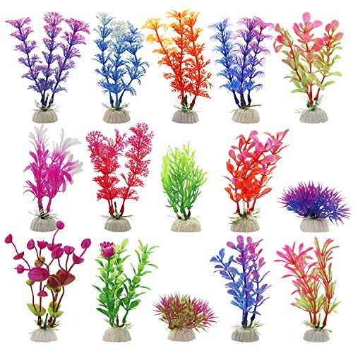 MyLifeUNIT Fish Tank Plants, Artificial Aquariums Plants Plastic for Fish Tank Decorations, Pack of MyLifeUNIT Fish Tank Plants, Artificial Aquariums Plants Plastic for Fish Tank Decorations, Pack of