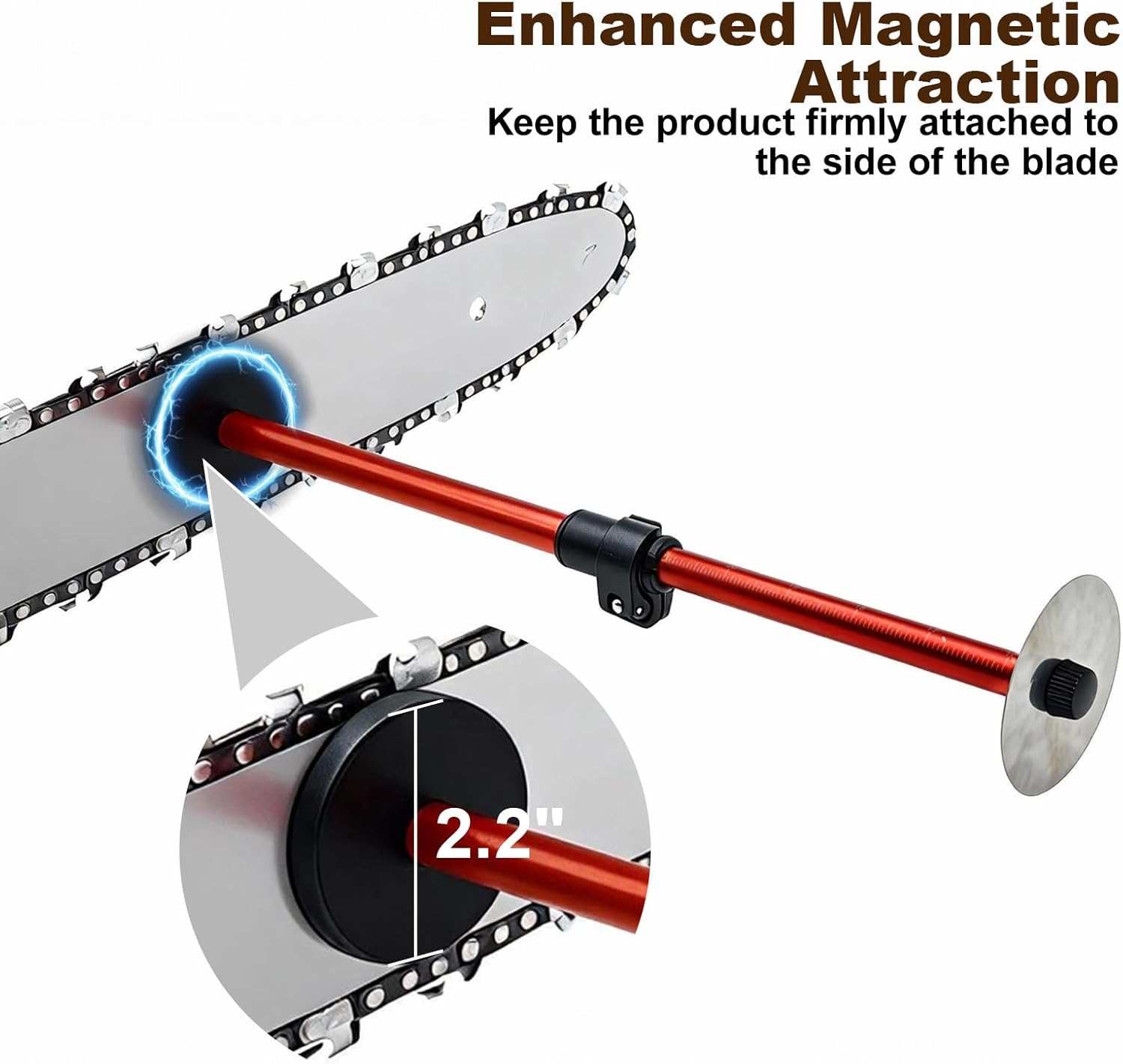 Magnetic Firewood Measuring Tool,Magnetic Log Marker Firewood Marker with Measured Marks,Chainsaw Measuring Tool for Firewood, Freely Adjust from 16'' and 29'',High Vis Orange