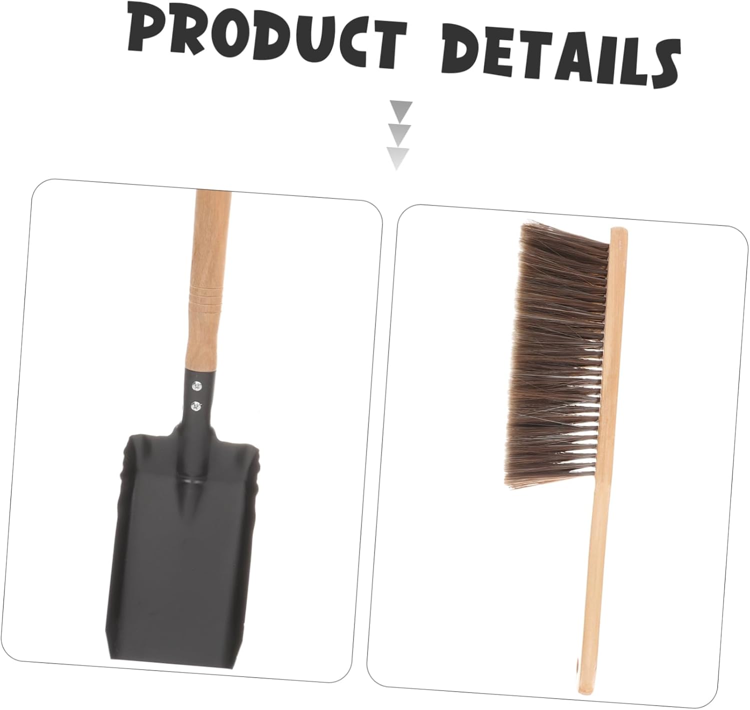 Luxshiny Fireplace Cleaning Tools Set Brush Duster Shovel Broom Home Cleaning Supplies for Fireplaces