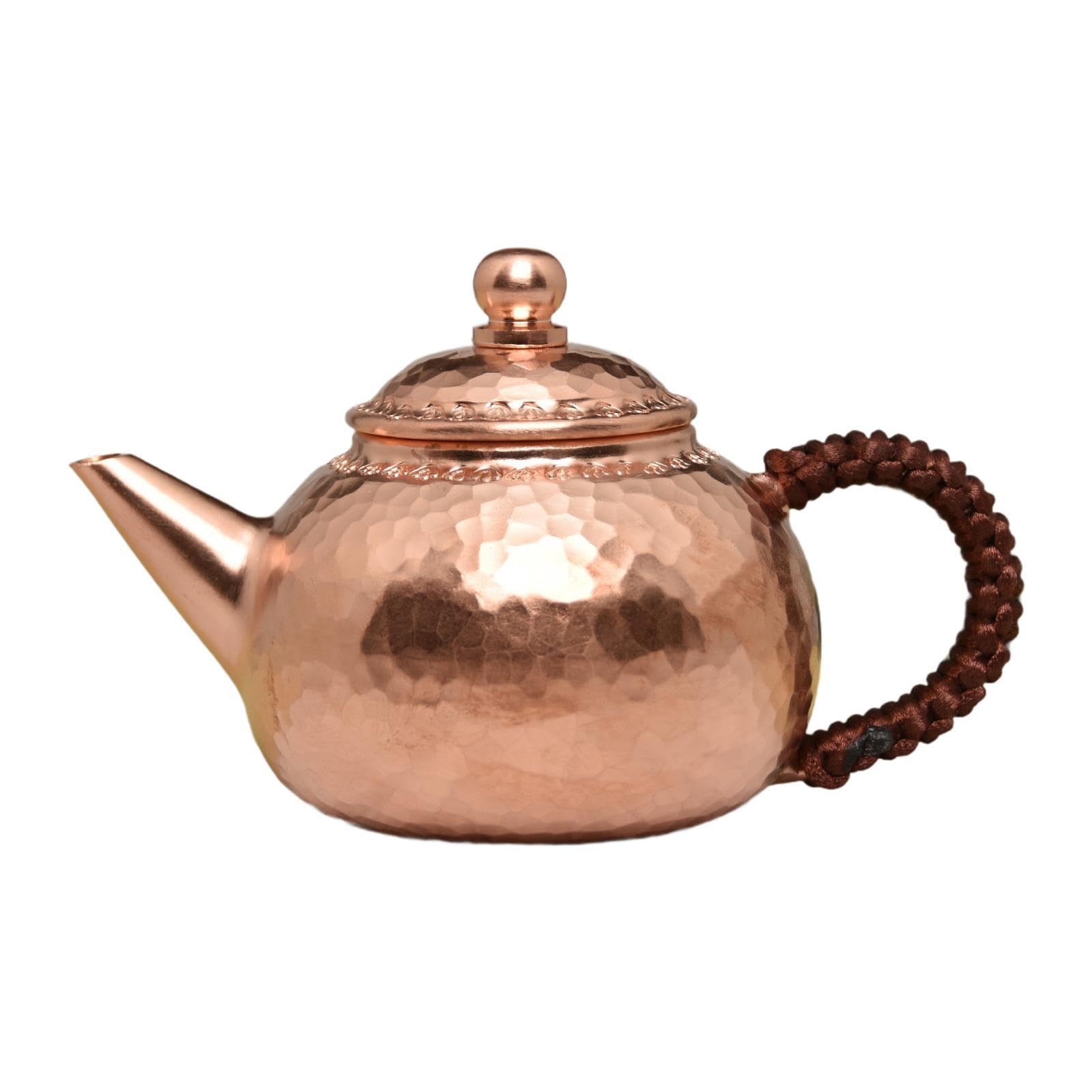 Pot eau chaude cuivre pur fait main, bouilloire théière durable