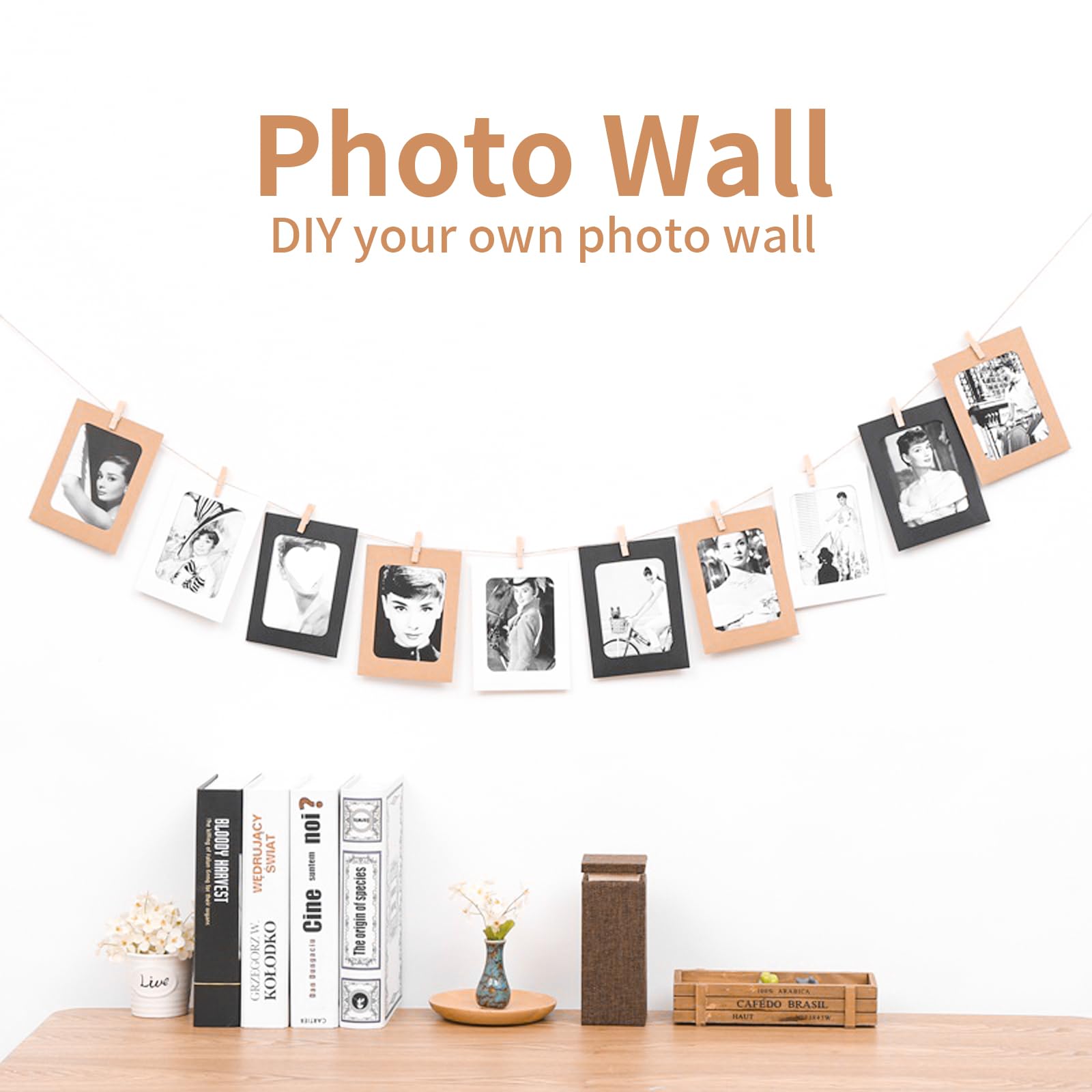 YIPUETERNITY 30 Pièces Cadre Photo En Papier Coloré, DIY Kraft Papier