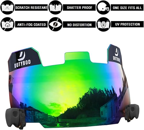 Miniatura 2 de Visera de fútbol DUTYBOD Professional Football Helmet Visor incluye clips de visera y juegos de protector bucal de fútbol para jóvenes y cascos de
