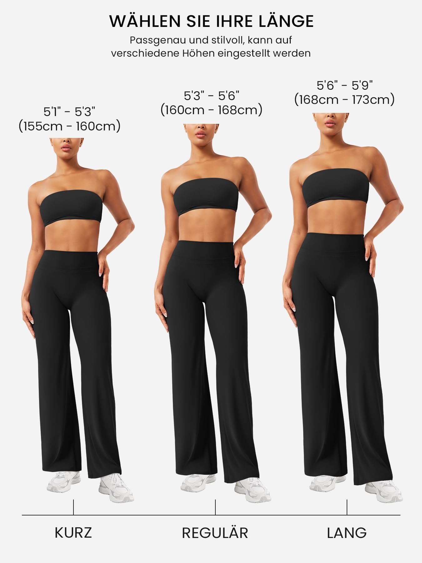 YEOREO Leggings dritti da donna, invisibili, a vita alta, senza cuciture anteriori, pantaloni da yoga, opachi, elastici, svasati, morbidi e senza cuciture