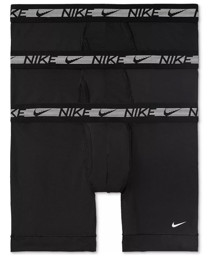 【M】NIKE BOXER BRIEF × 3s Nike Men`s Essential Micro Boxer Briefs 3 Pack (Black(KE1015