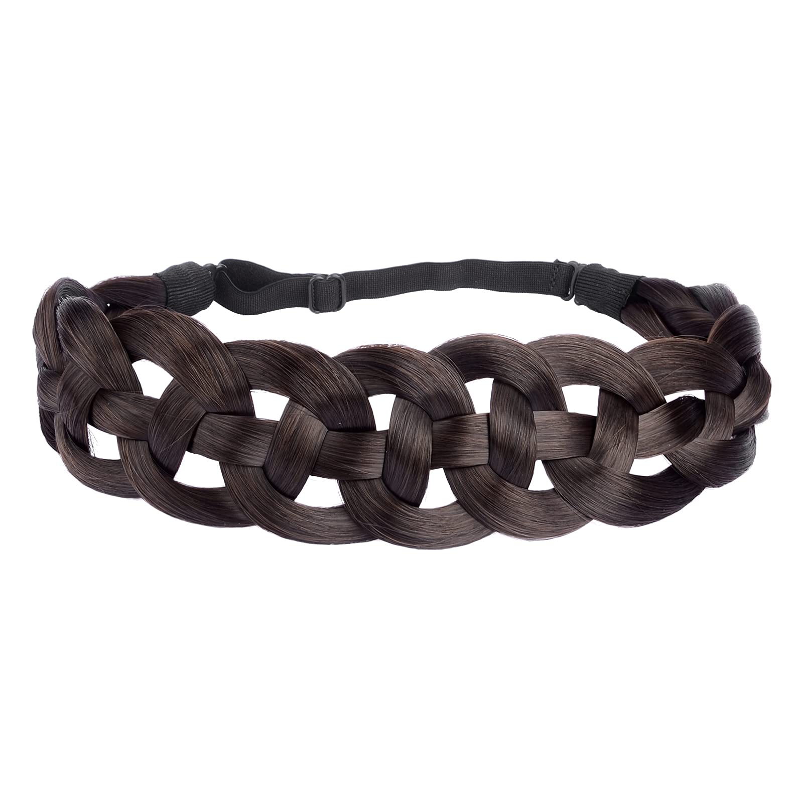 Fascia Intrecciata Per Capelli In Fibra Sintetica Giapponese, Colore Bruna/Marrone, Larghezza 2,5 Cm - 5