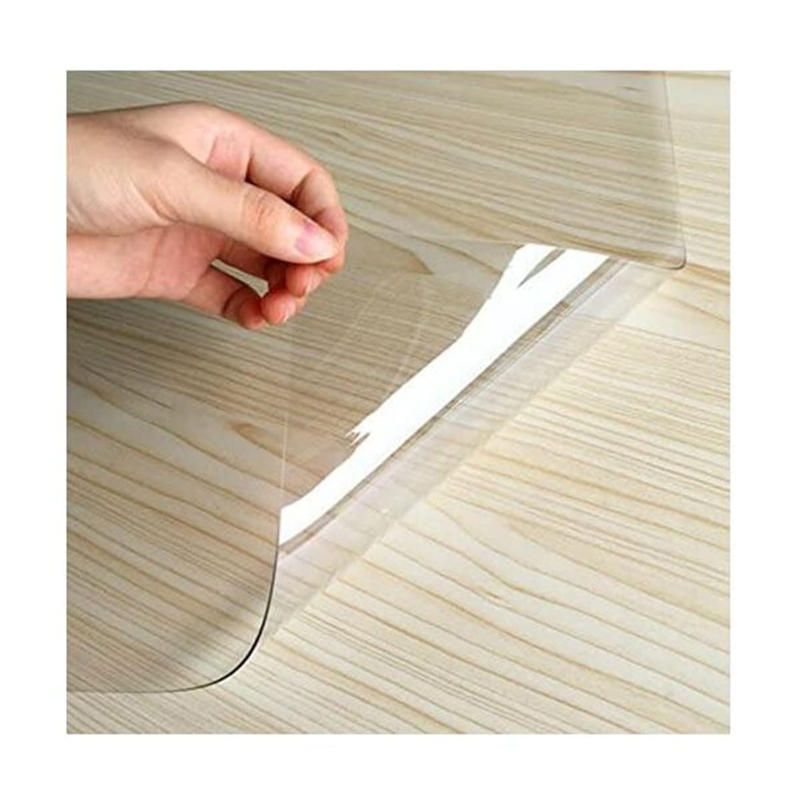 Protector de Piso de plástico de Vinilo Transparente, tapete de Rueda Deslizante de PVC, Protector para Pisos de Madera, Cubierta Protectora de Alfombra de Vinilo de plástico Transparente, Apto para
