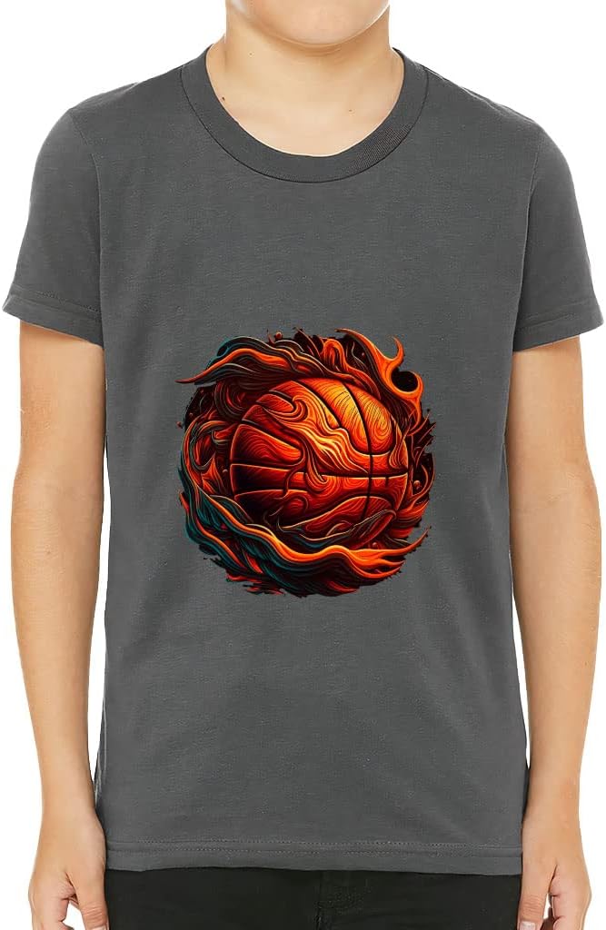 Ball on Fire Kids' T-Shirt - Basketball T-Shirt - Sports Tee Shirt for Kids
