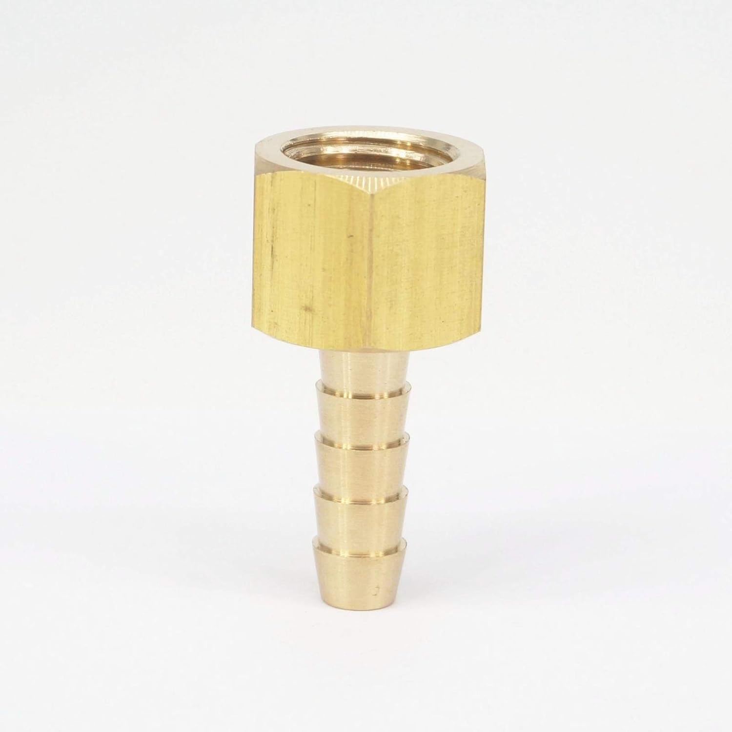 5pcs 1/4" NPT Female x Hose Barbed Tail Brass Hex Pipe Fitting Connector Fuel