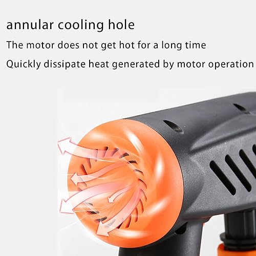 Miniatura 3 de Lavadora a presión portátil con tanque de agua, 20 V200 W mini lavadora a presión con boquilla, batería y cargador, ideal para lavar coches, regar