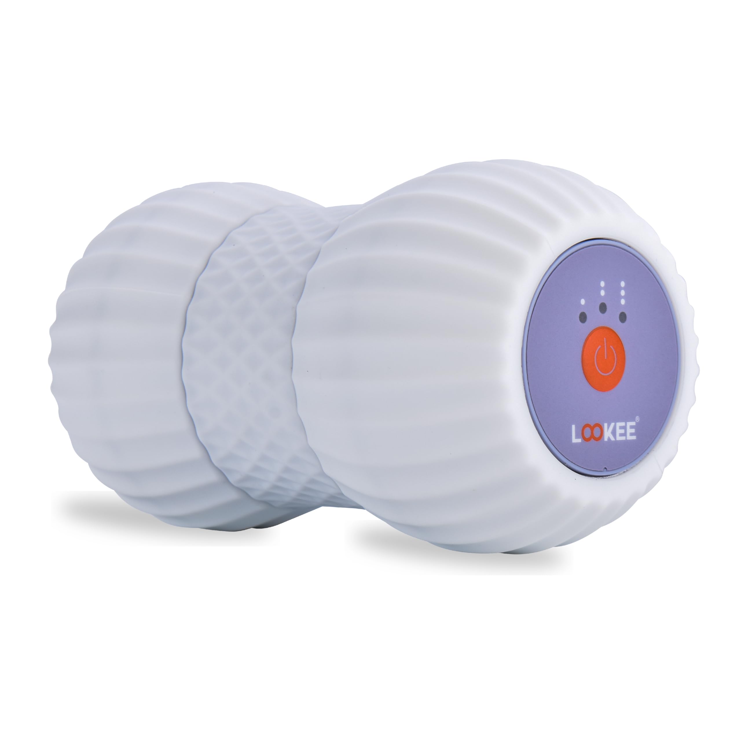 LOOKEE Vibrating Massage Roller for Plantar Fasciitis - 4-Speed Peanut Massage Ball for Deep Tissue Therapy from Neck to Feet Massager - Vibrating Foot Roller