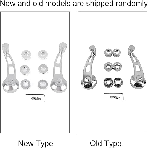 Miniatura 5 de Acouto Manivelas de ventana para auto más viejo, juego de manivela de ventana interior con tuercas, tornillos y mango pequeño para tornillo hexagonal