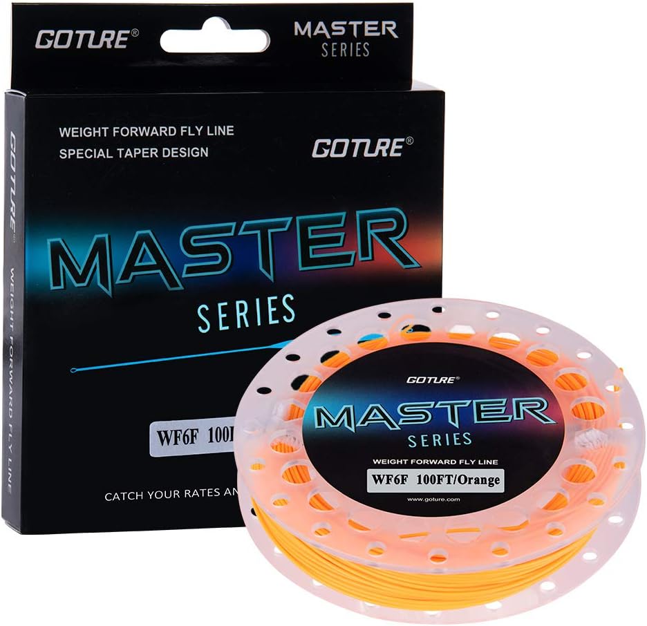 Goture Fly Line Fishing Line Weight Forward Floating Fly Line Double Micro Welded Loops Freshwater Saltwater Beginner Expert General WF2 3 4 5 6 7 8 9 10WT Olive Orange Yellow Moss Green(Orange, WF5F) : Sports & Outdoors