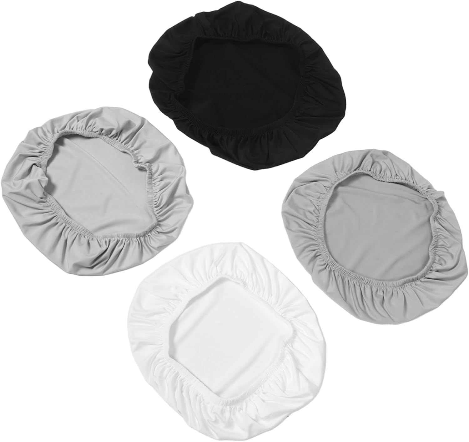 OUNONA 4 Pcs Toilet Tank Lid Cover Set Elastic Bottom Replacement Tank Covers for Bathroom Decor Compatible with Most Toilets Waterproof and Stretchable