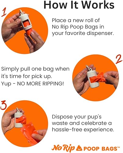 Miniatura 3 de Rollos de bolsas para excrementos de perro cómodo estilo tejido, extra grueso, a prueba de fugas, recambios para soporte de correa de bolsa de