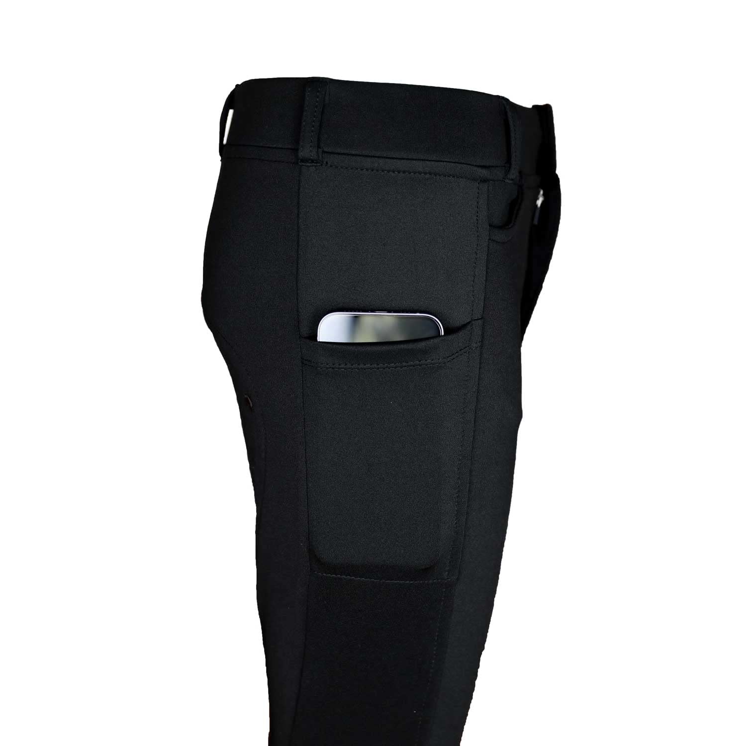 Set da equitazione per bambini, in softshell, luglio sky, con legging da equitazione, colore: nero