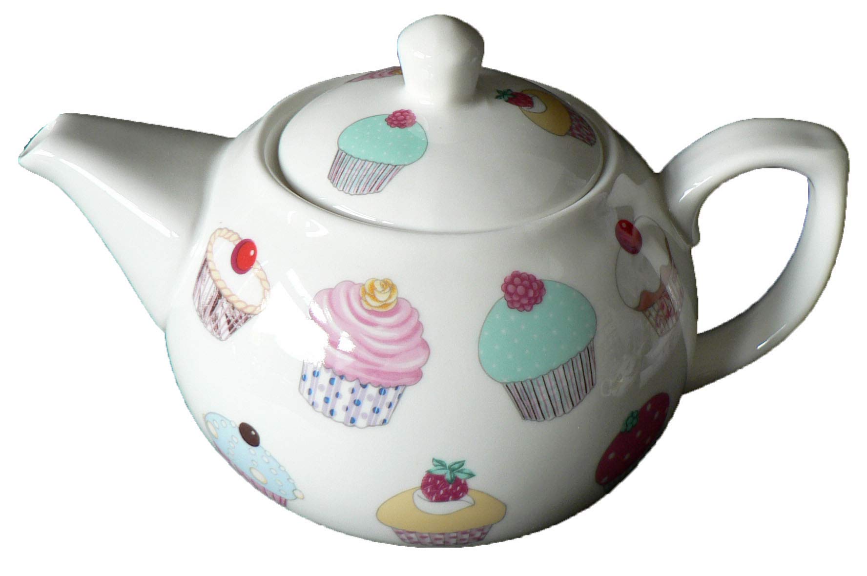 Cupcake teapot Porcelain 2 cup teapot decorated with cupcake design
