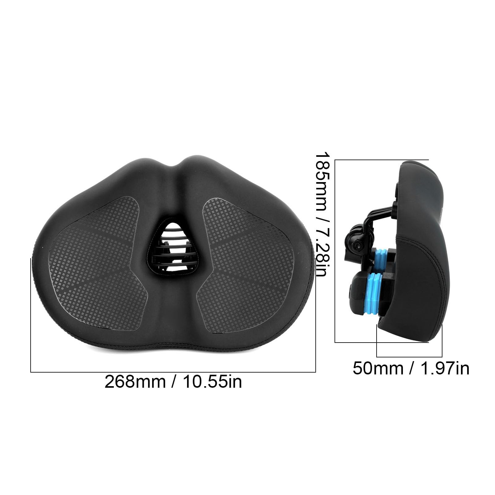 Fabater Siège de Vélo surdimensionné sans Nez, Selle de Vélo en Mousse à Mémoire de Forme Confortable et Imperméable, Coussin de Siège Extra Large pour Hommes et Femmes