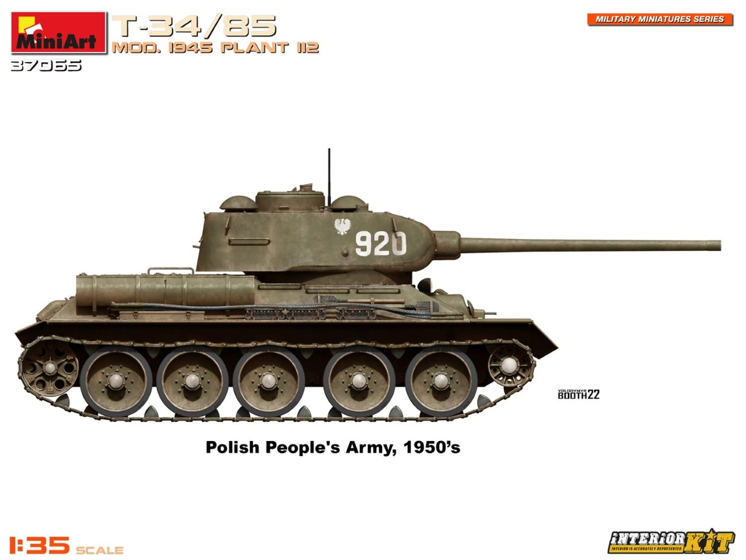 MiniArt 1:35 - T-34-85 Mod. 1945. Kit Interior de Planta 112