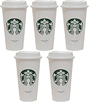 Vista 1 de Starbucks Set of 5 16oz Reusable Hot Cups with Lid