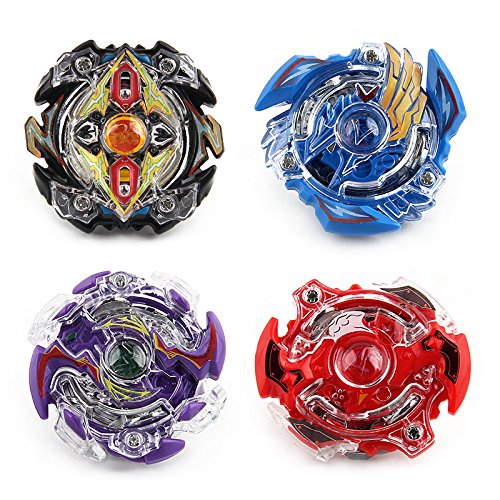ML Pack 3 peonzas Estilo Bey Burst Blade con 3 lanzadores de Mano peonza Juguete con Lanzador de Mano Espada Estilo Bey