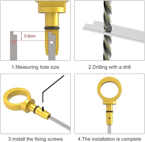 Miniatura 4 de NGHTMRE Engine Oil Level Dipstick for Jeep Grand Cherokee 2012-2015 53034186AC,53034186AD