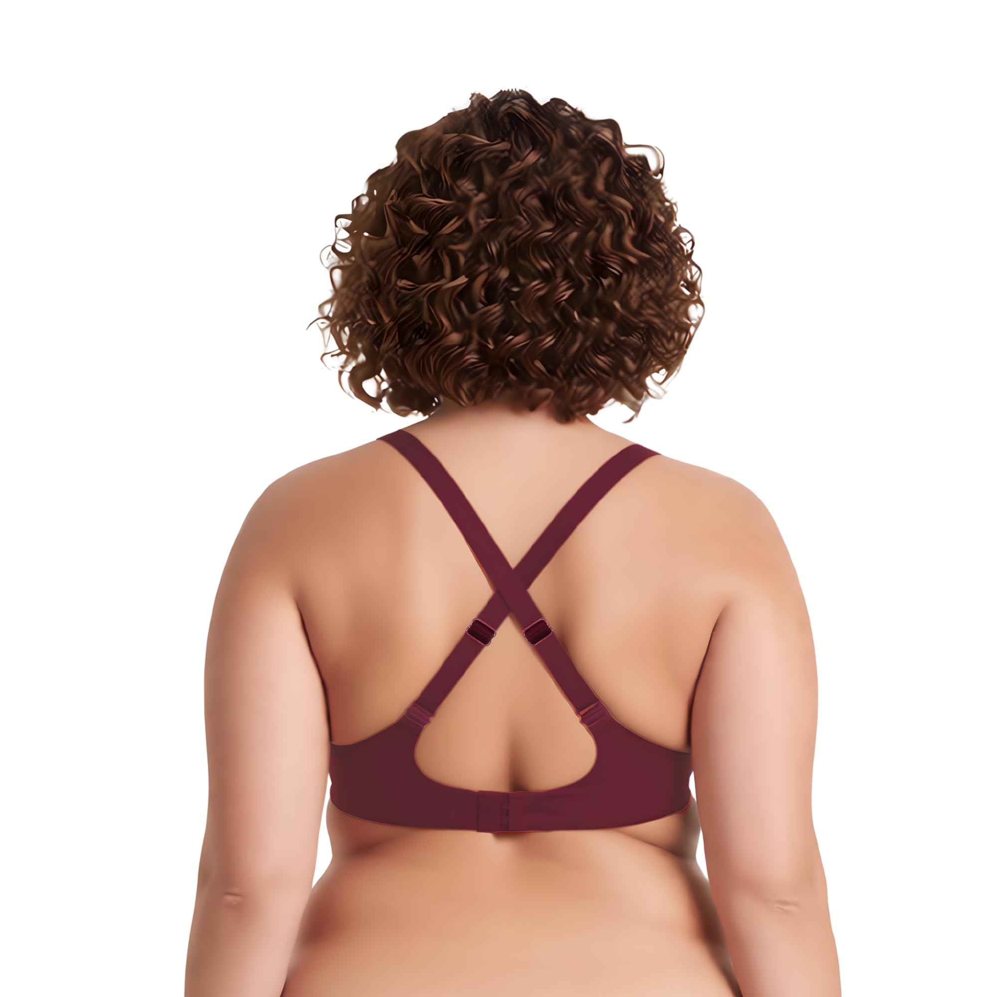 Curve Muse Damen Übergröße +1,5 Tassen Bügel Spitzen-BHS | Halbschale, Push-up, Gepolstert, Balconette, Atmungsaktiv, Verstellbare Träger