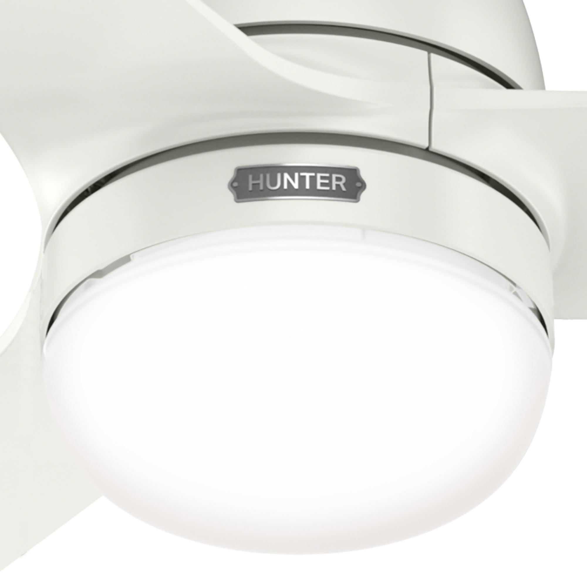 Hunter Ventilador de techo exterior Seawave blanco con luz