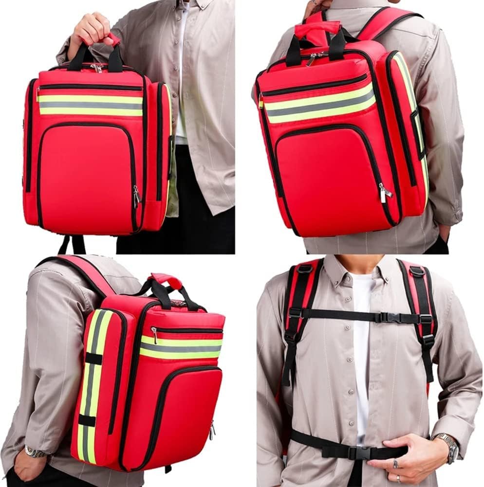 Erste-Hilfe-Set Rucksack, wasserdichte Notfalltasche mit verstellbarem Gurt für Reisen, Camping und Überleben im Freien