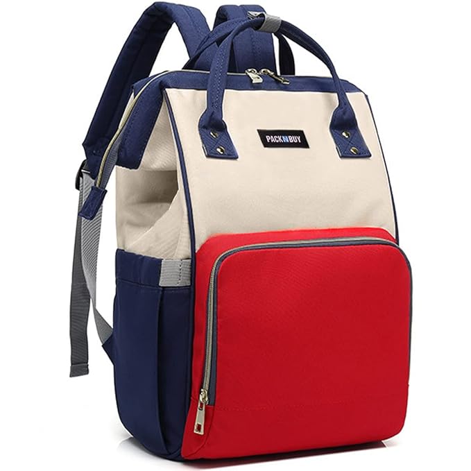 PACKNBUY Baby Diaper Bag Mother Maternity Backpack Pink Red