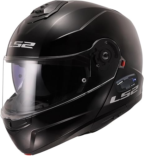 LS2 Cascos Strobe II - Casco modular Bluetooth para motocicleta con protector solar