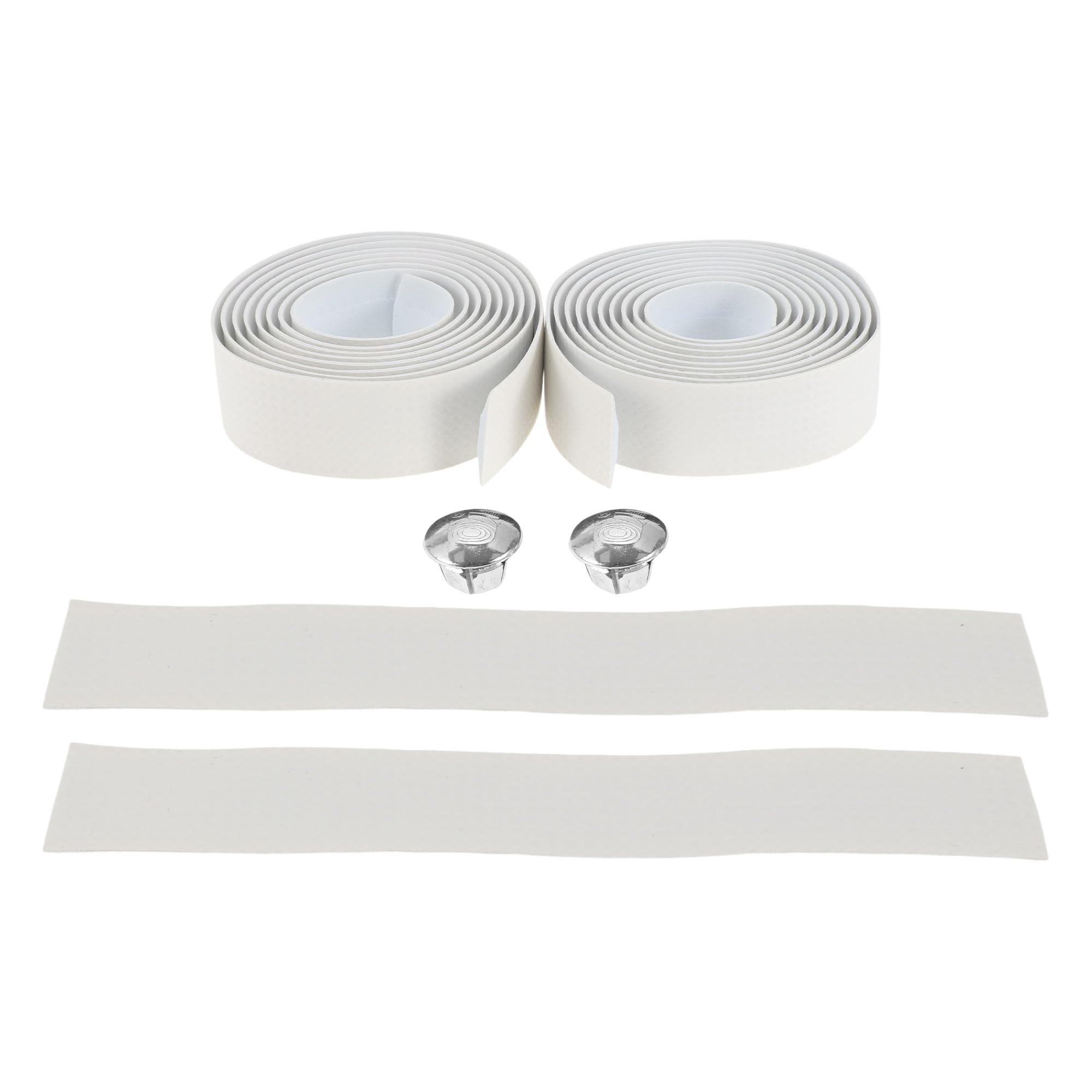 TUCKBOLD Bike Handlebar Tape Carbon Fiber Pattern Non-Slip | Bicycle Handlebar Grip Tape White 1 Pair