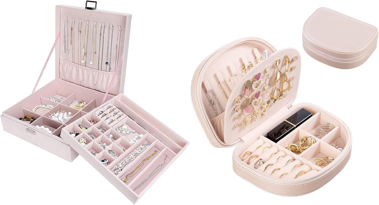 Amazon.com: ProCase Jewelry Box Bundle with Travel Size Jewelry Box ...