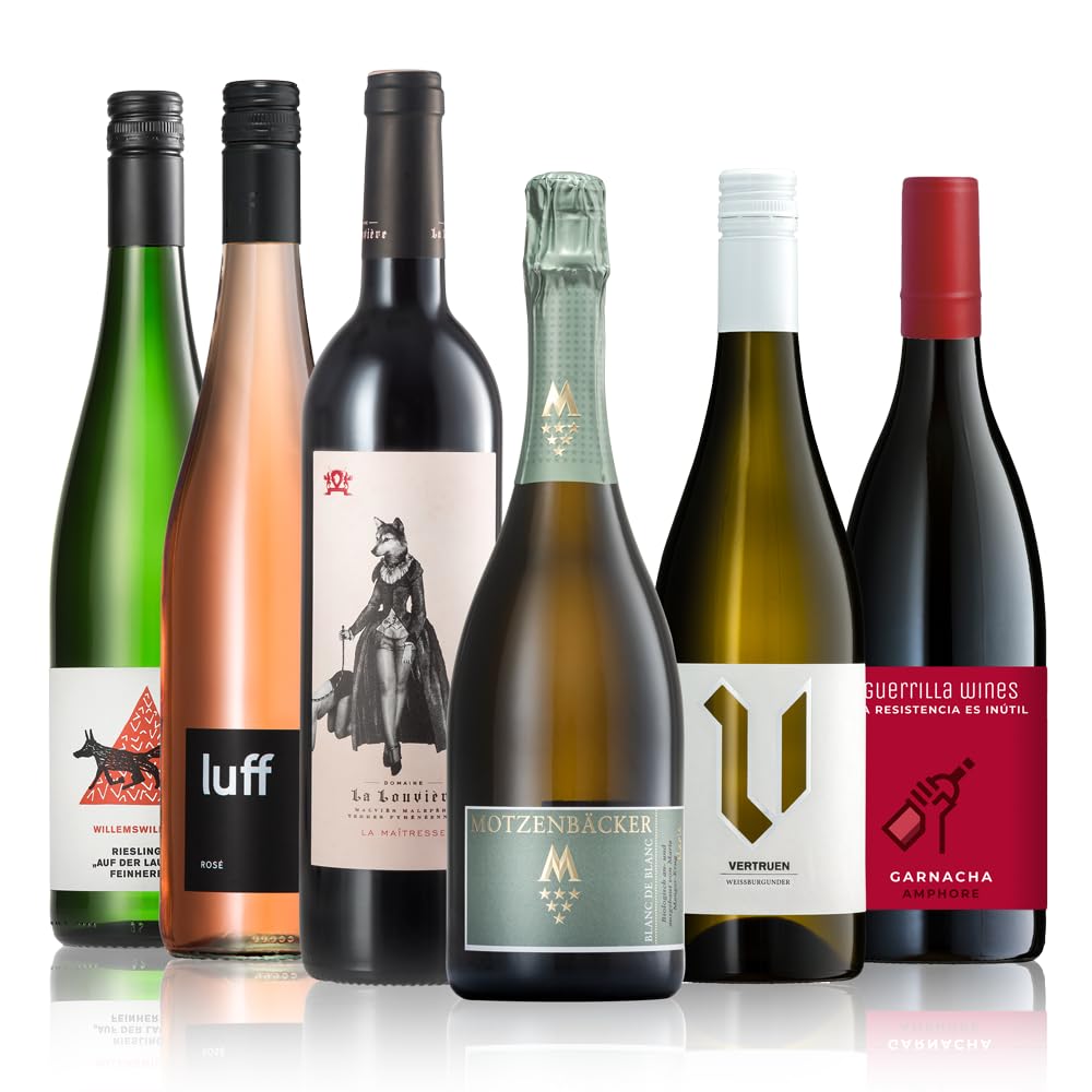 GEILE WEINE Weinpaket WEIN FÜR SIE (6 x 0,75l) Weißwein, Rotwein, Rosé und Prickelndes für Frauen