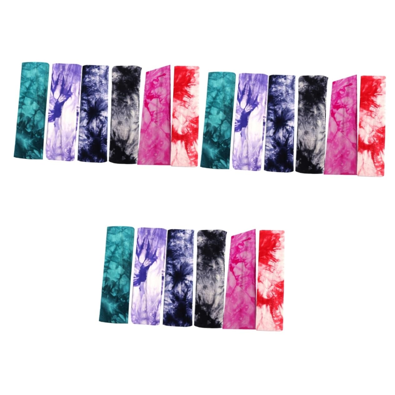 NOLITOY 18piezas Diademas De Yoga Absorbentes De Sudor Diseño Tie Dye Bandas De Cabello Elásticas Rápido Secado Accesorios Deportivos Coloridos Para Mujeres