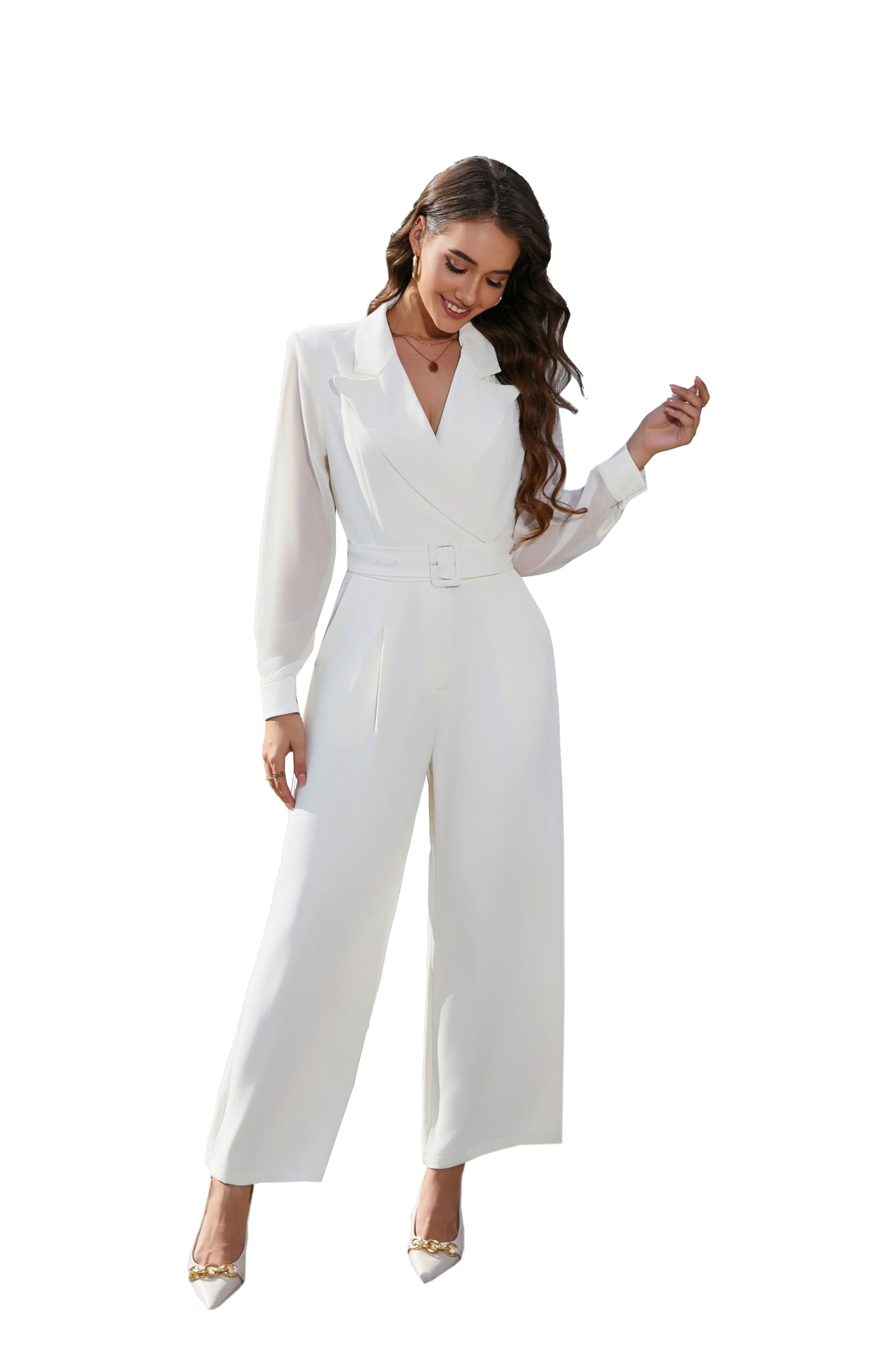 Love Welove Fashion Women’s Dressy Fall Jumpsuits – Long Sleeve Formal Rompers, Elegant Wedding Guest & Evening Outfits