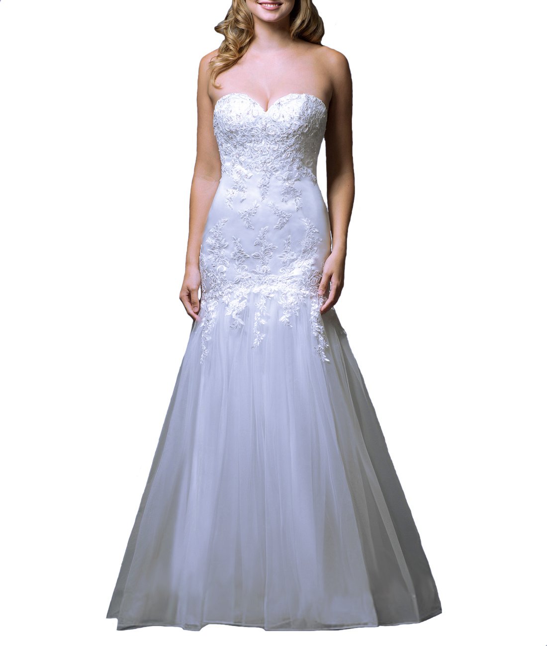 Abito da Sposa più Dolce delle Donne Abito da Sposa Mermaid Senza Spalline