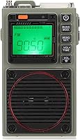 Vista 1 de Radio de banda completa, radio BT 5.0 multibanda, radio retro de bolsillo de batería de 1000 mAh, compatible con radio FM, AM mediana, onda corta SW