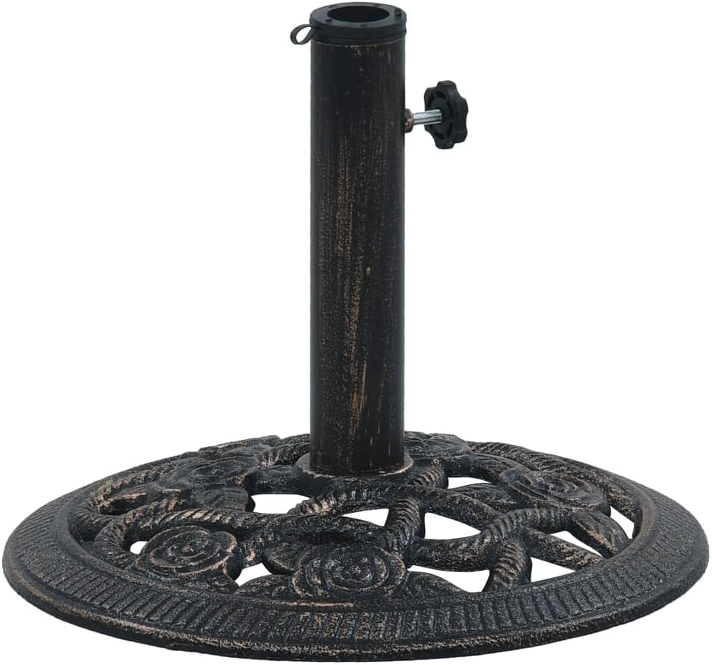 YAFF Umbrella Base Bronze 19.8 lb 15.7" Cast Iron (21.164lbs)