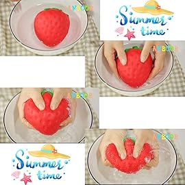 Anboor Squishies Jumbo Slow Rising Kawaii Scent Squishies Strawberry Squeeze Toys for Girls Boys