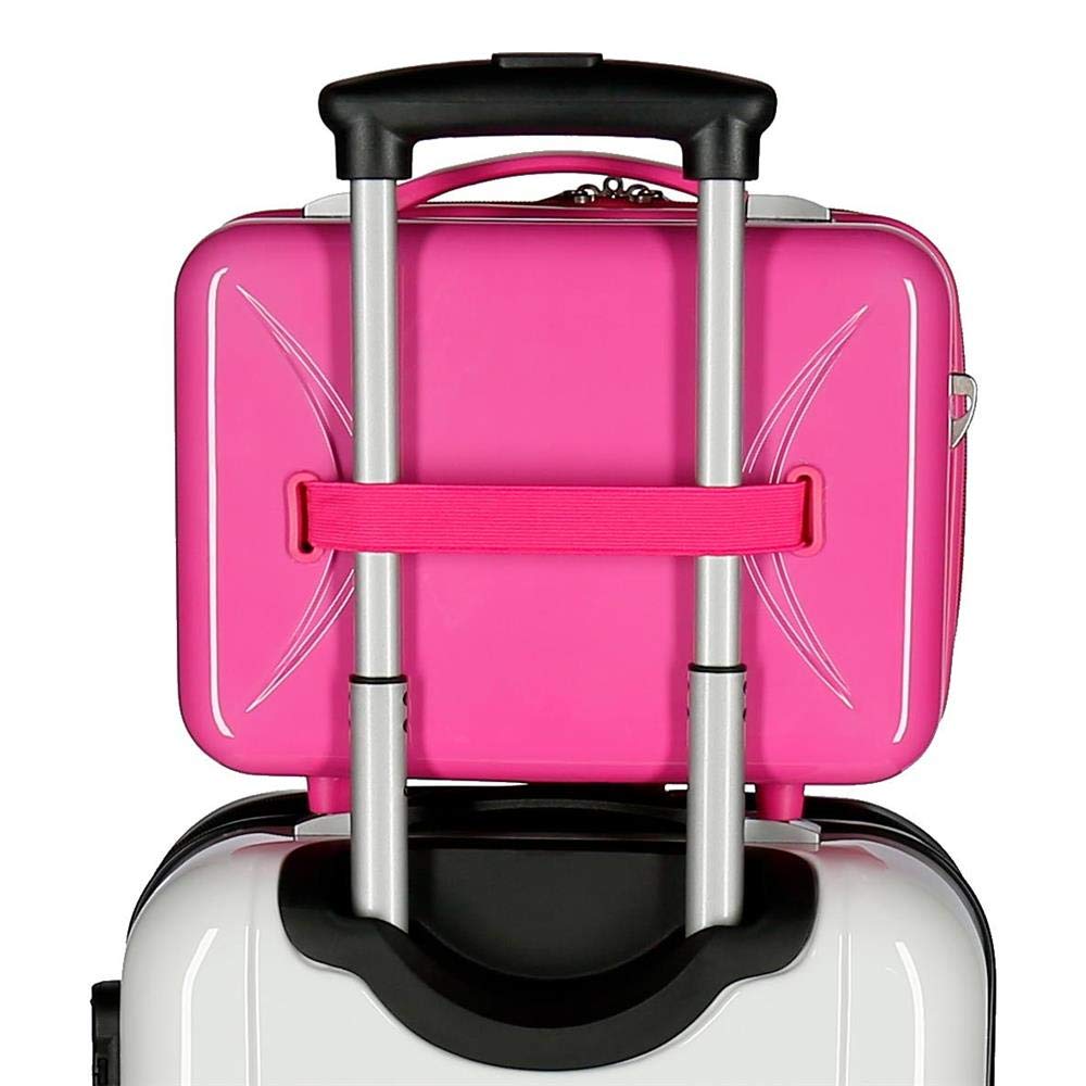 Disney Minnie Around the World - Beauty case adattabile con tracolla rosa 29 x 21 x 15 cm rigido ABS 9,14 L