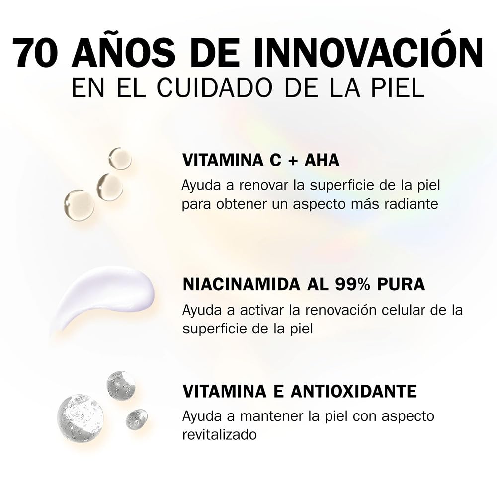 Olay Vitamin C +AHA Crema Facial De Día. Gel Hidratante, Iluminador y Antimanchas Con Vitamina C, AHA, Niacinamida Antiedad y Vitamina E. Unifica E Hidrata. No Graso, No Pegajoso. 50ml