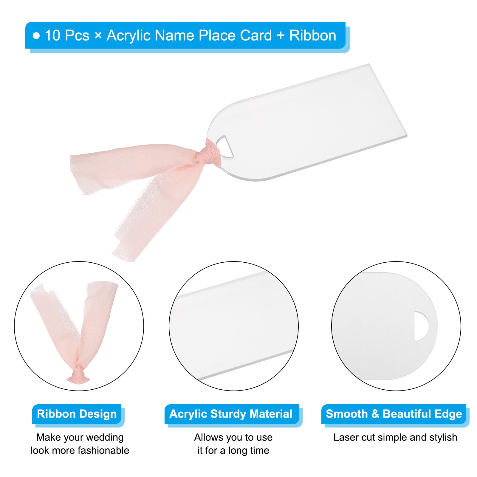 PATIKIL Place Cards for Table Setting 3.5" x 1.8" - Image 3