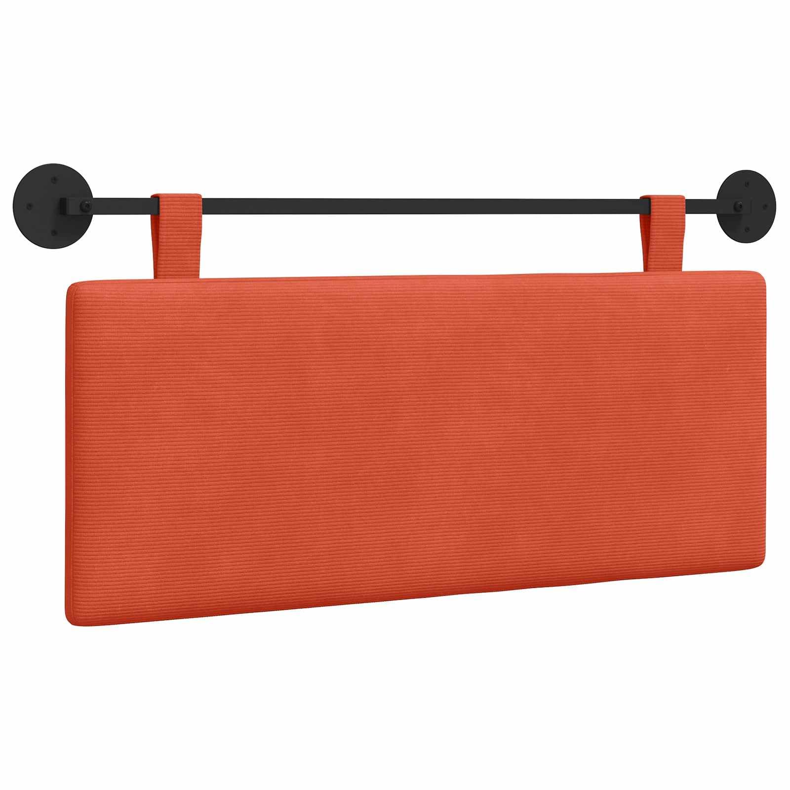 Leasha Tête de Lit Suspendue, Tête de Lit Coussin Murale Tissu en Velours côtelé 110x55x5 cm