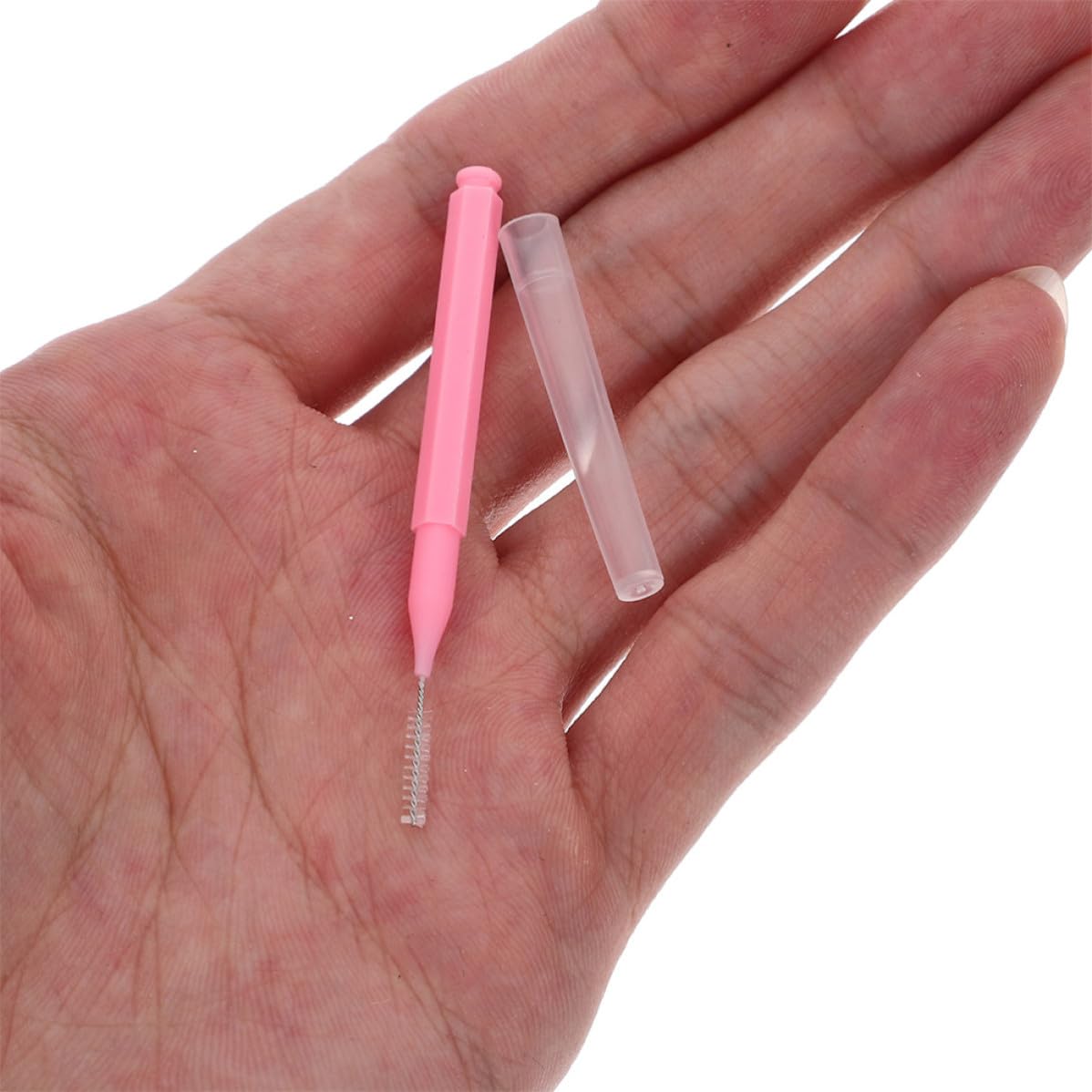 PLAFOPE Spazzolini Interdentali in Pp e Inossidabile Setole Morbide 200 P rosa e Design Portatile per Pulizia a Ufficio