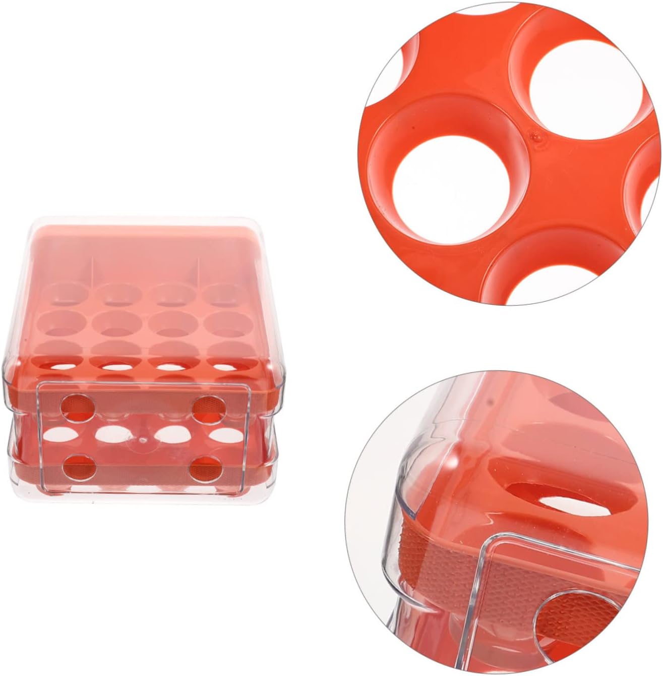 32grids Egg Cartons Storage Box Reusable Household Egg Organizer for Refrigerator